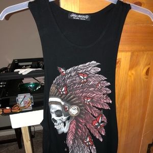 Metal Mulisha Indian skull tank